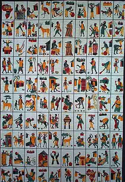 Batik-doek, ware grootte 1x2 meter