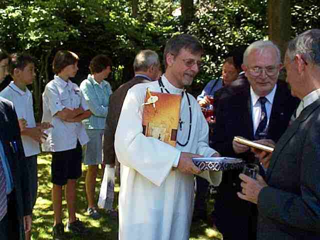 openlucht receptie in de pastorietuin