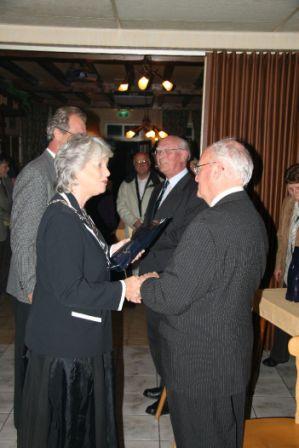 de receptie na afloop van de plechtigheden