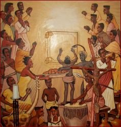 Kampala, Oeganda: eucharistische scne
