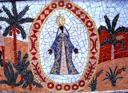 Mosaique van O.L.Vrouw van Afrika; Witte Paters Billre, zuid Frankrijk